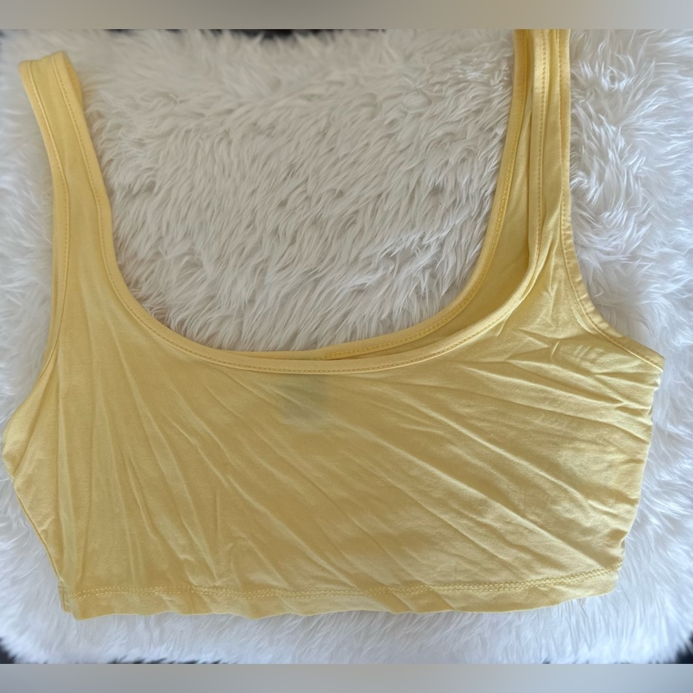 Yellow Tank Very Crop Top